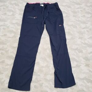Koi Lite Bottom Scrub Womens Large Blue Slim Fit Pockets Medical Stretch